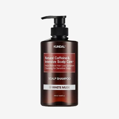 Kundal Caffeine Shampoo White Musk - 500ml - Image 1 Kundal Caffeine Shampoo White Musk 500ml