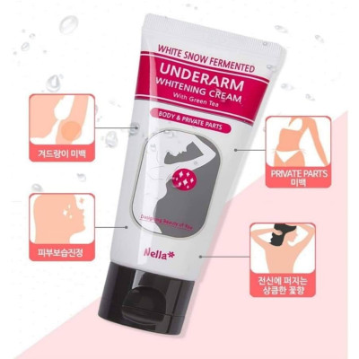 Nella White Snow Fermented Underarm Whitening Cream With Green Tea 50ml