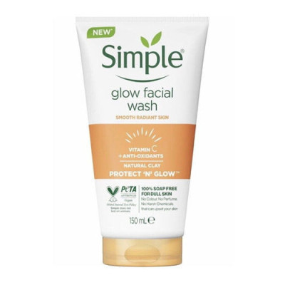 Simple Glow Facial Wash With Vitamins C + Anti-Oxidants Protect ‘N’ Glow 150ML