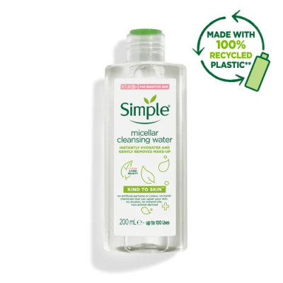 Simple Micellar Cleansing Water For All Skin Types–200ML