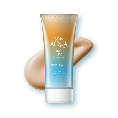 Rohto Mentholatum – Skin Aqua Tone Up UV Essence SPF 50+ PA++++ 80g – Latte Beige