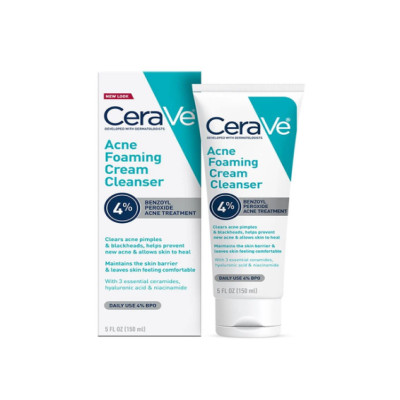 CeraVe Acne Foaming Cream Cleanser Benzoyl Peroxide 4% 150ml Price In Bangladesh