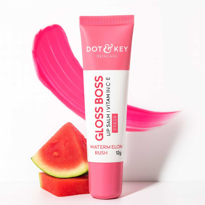 Dot and Key Gloss Boss Vitamin C + E Lip Balm with SPF 30 - Watermelon Rush 12gm